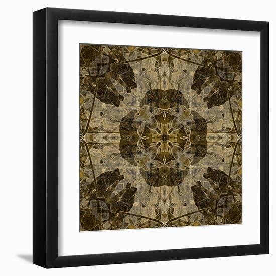 Art Nouveau Colorful Ornamental Vintage Pattern in Brown Color-Irina QQQ-Framed Art Print