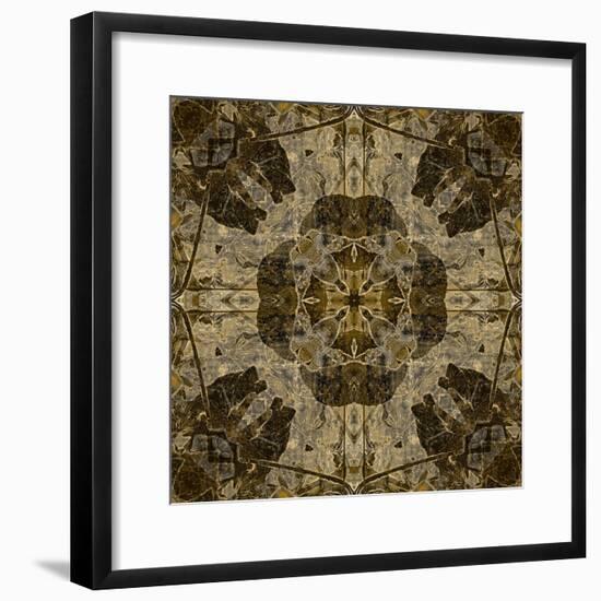 Art Nouveau Colorful Ornamental Vintage Pattern in Brown Color-Irina QQQ-Framed Premium Giclee Print