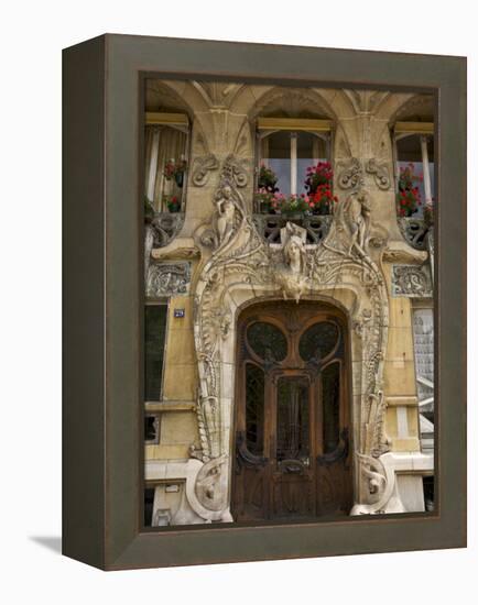 Art Nouveau Doorway, Avenue Rapp, Paris, France-Neil Farrin-Framed Premier Image Canvas