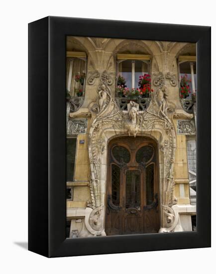 Art Nouveau Doorway, Avenue Rapp, Paris, France-Neil Farrin-Framed Premier Image Canvas