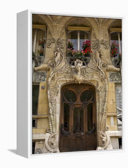 Art Nouveau Doorway, Avenue Rapp, Paris, France-Neil Farrin-Framed Premier Image Canvas