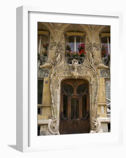 Art Nouveau Doorway, Avenue Rapp, Paris, France-Neil Farrin-Framed Photographic Print