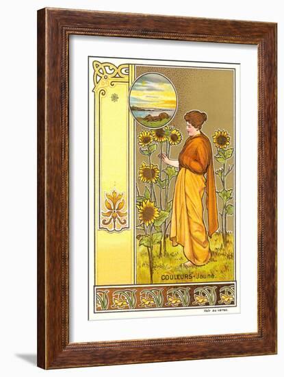 Art Nouveau Garden-null-Framed Art Print