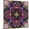 Art Nouveau Geometric Ornamental Vintage Pattern in Lilac, Violet and Blue Colors-Irina QQQ-Mounted Art Print