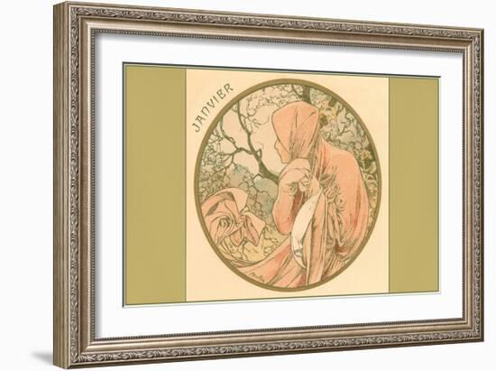 Art Nouveau Janvier-null-Framed Art Print