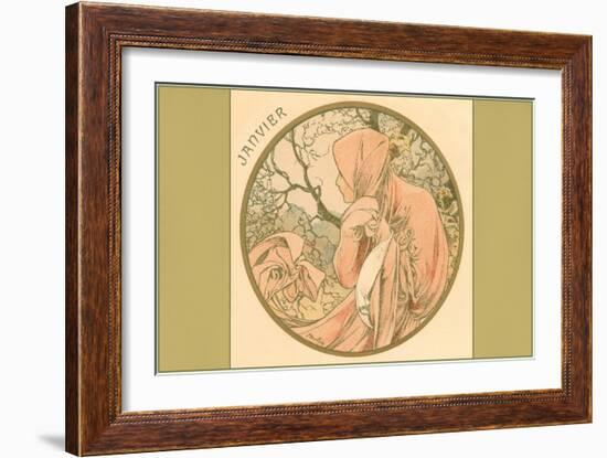 Art Nouveau Janvier-null-Framed Art Print