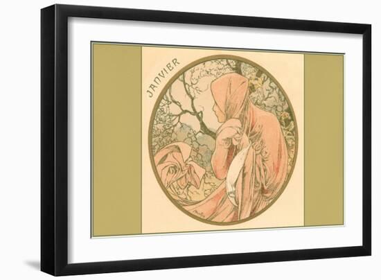 Art Nouveau Janvier-null-Framed Art Print