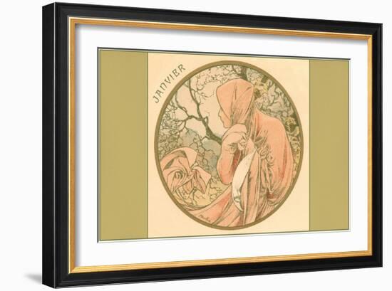 Art Nouveau Janvier-null-Framed Art Print