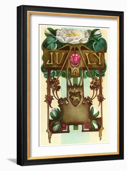 Art Nouveau July, Leo-null-Framed Art Print