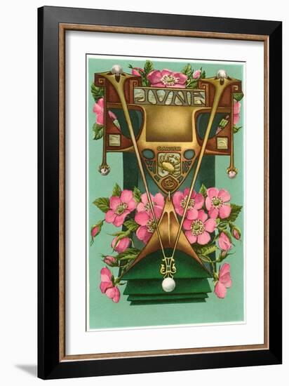 Art Nouveau June, Cancer-null-Framed Art Print