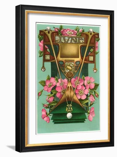 Art Nouveau June, Cancer-null-Framed Art Print