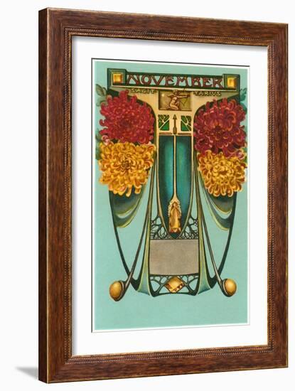 Art Nouveau November, Sagittarius-null-Framed Art Print