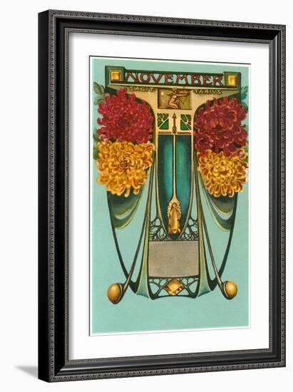 Art Nouveau November, Sagittarius-null-Framed Art Print