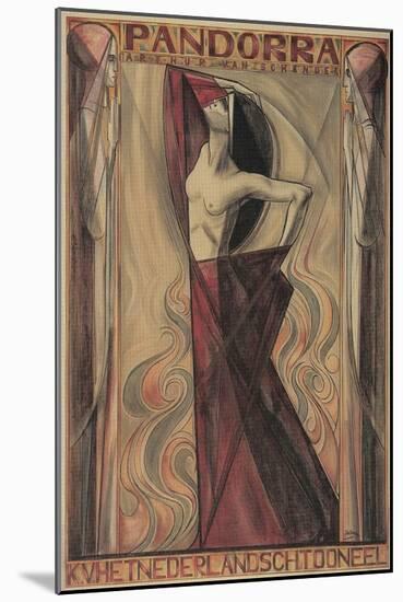 Art Nouveau Pandorra Playbill-null-Mounted Giclee Print