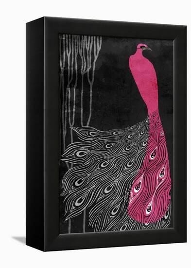 Art Nouveau Pink Peacock-Mindy Sommers-Framed Premier Image Canvas