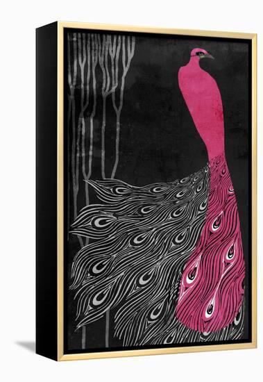 Art Nouveau Pink Peacock-Mindy Sommers-Framed Premier Image Canvas
