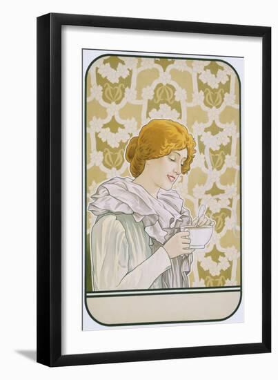 Art Nouveau Poster Advertising Hot Chocolate-null-Framed Giclee Print