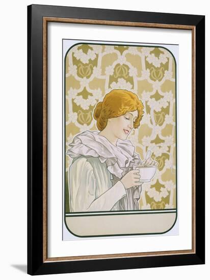 Art Nouveau Poster Advertising Hot Chocolate-null-Framed Giclee Print