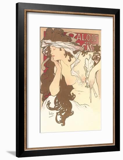 Art Nouveau Semi-Nude-null-Framed Art Print