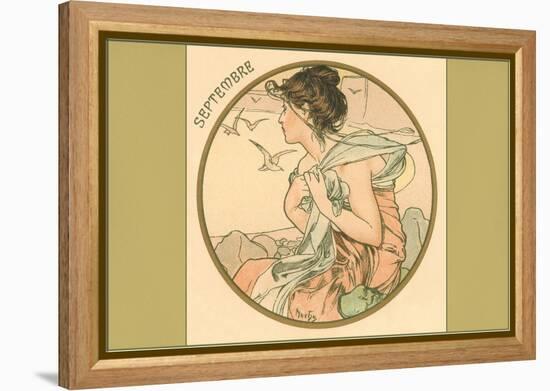 Art Nouveau Septembre-null-Framed Stretched Canvas