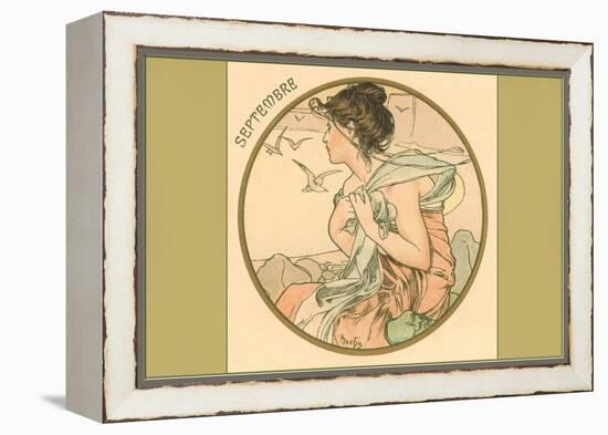 Art Nouveau Septembre-null-Framed Stretched Canvas