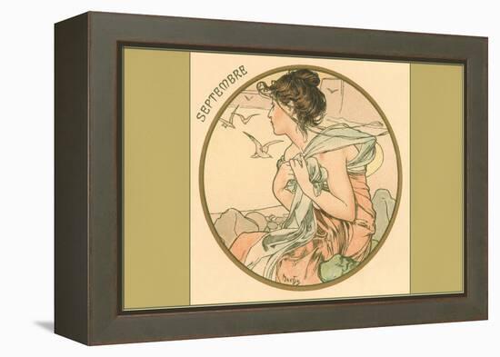 Art Nouveau Septembre-null-Framed Stretched Canvas