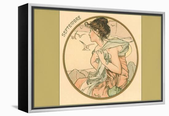 Art Nouveau Septembre-null-Framed Stretched Canvas