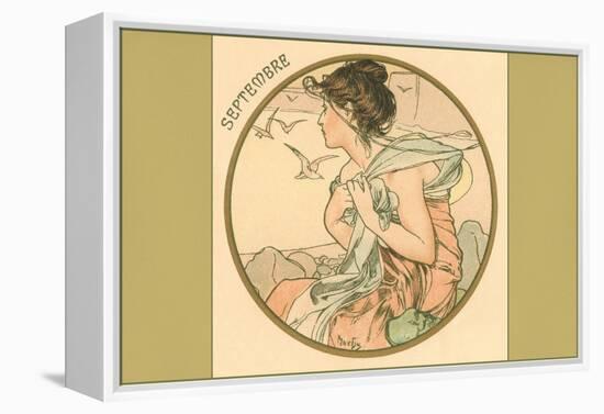 Art Nouveau Septembre-null-Framed Stretched Canvas