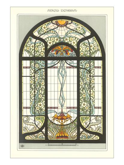 Art Nouveau Stained Glass Art Print Art Com Art Nouveau Stained Glass Art Print Art Com