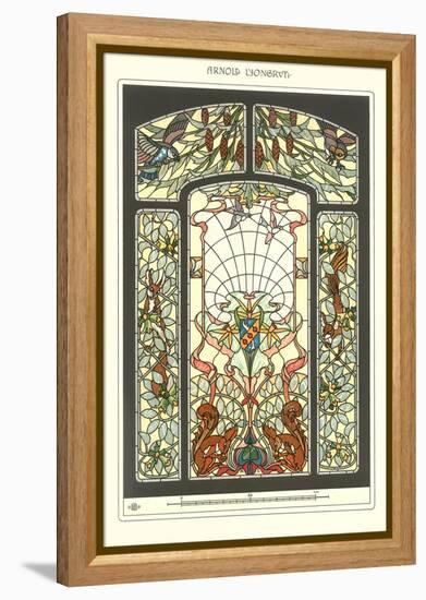 Art Nouveau Stained Glass-null-Framed Stretched Canvas