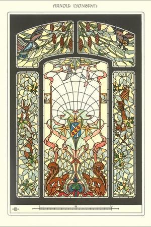 Art Nouveau Stained Glass' Art Print | Art.com