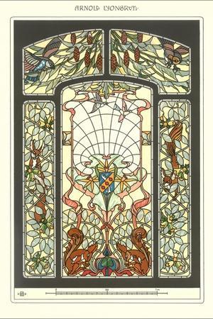 Art Nouveau Stained Glass' Art Print | Art.com
