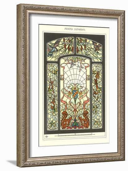 Art Nouveau Stained Glass-null-Framed Art Print