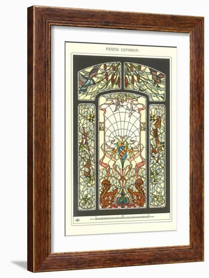 Art Nouveau Stained Glass-null-Framed Art Print