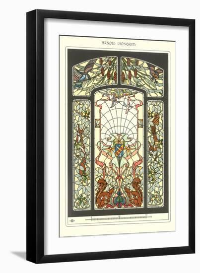 Art Nouveau Stained Glass-null-Framed Art Print