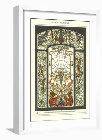 Art Nouveau Stained Glass-null-Framed Art Print