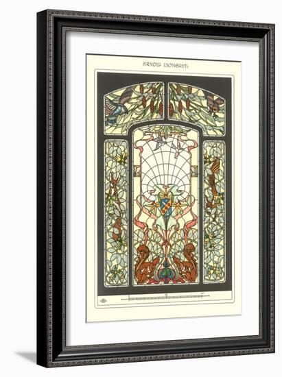 Art Nouveau Stained Glass-null-Framed Art Print