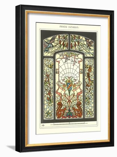 Art Nouveau Stained Glass-null-Framed Art Print