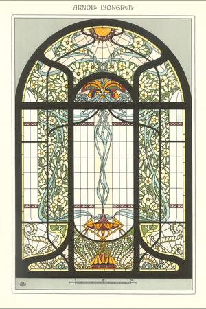Art Nouveau Stained Glass Art Print Art Com Art Nouveau Stained Glass Art Print Art Com