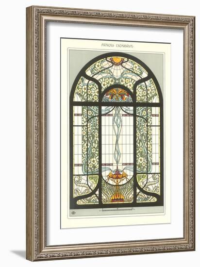 Art Nouveau Stained Glass-null-Framed Art Print