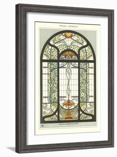 Art Nouveau Stained Glass-null-Framed Art Print