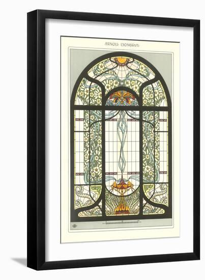 Art Nouveau Stained Glass-null-Framed Art Print