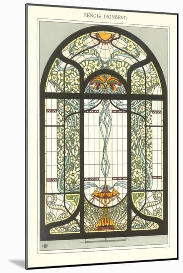 Art Nouveau Stained Glass-null-Mounted Art Print