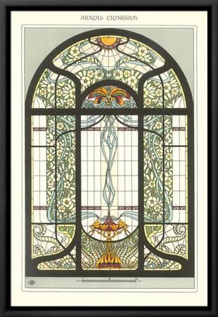 Art Nouveau Stained Glass Art Print Art Com