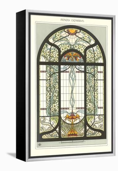 Art Nouveau Stained Glass-null-Framed Stretched Canvas