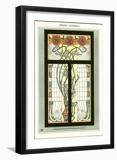 Art Nouveau Stained Glass-null-Framed Art Print