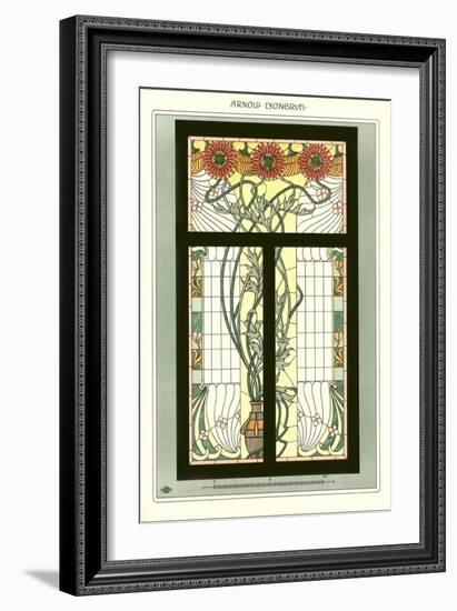 Art Nouveau Stained Glass-null-Framed Art Print