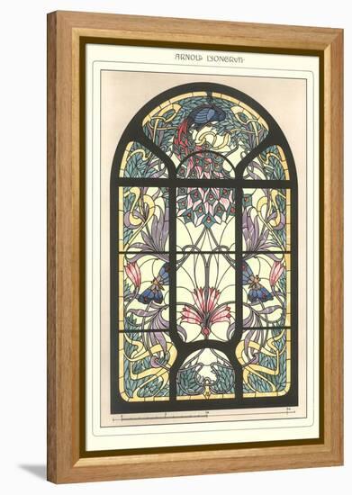 Art Nouveau Stained Glass-null-Framed Stretched Canvas