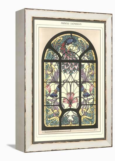 Art Nouveau Stained Glass-null-Framed Stretched Canvas