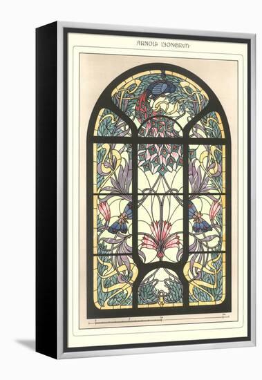 Art Nouveau Stained Glass-null-Framed Stretched Canvas